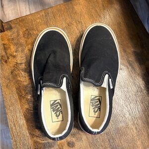 Vans Black Slip-On Loafers platform